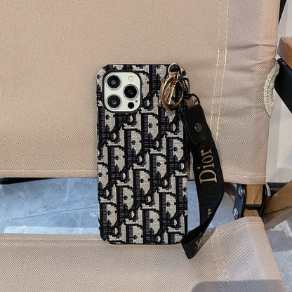 Fashion iPhone Case With Strap Black-