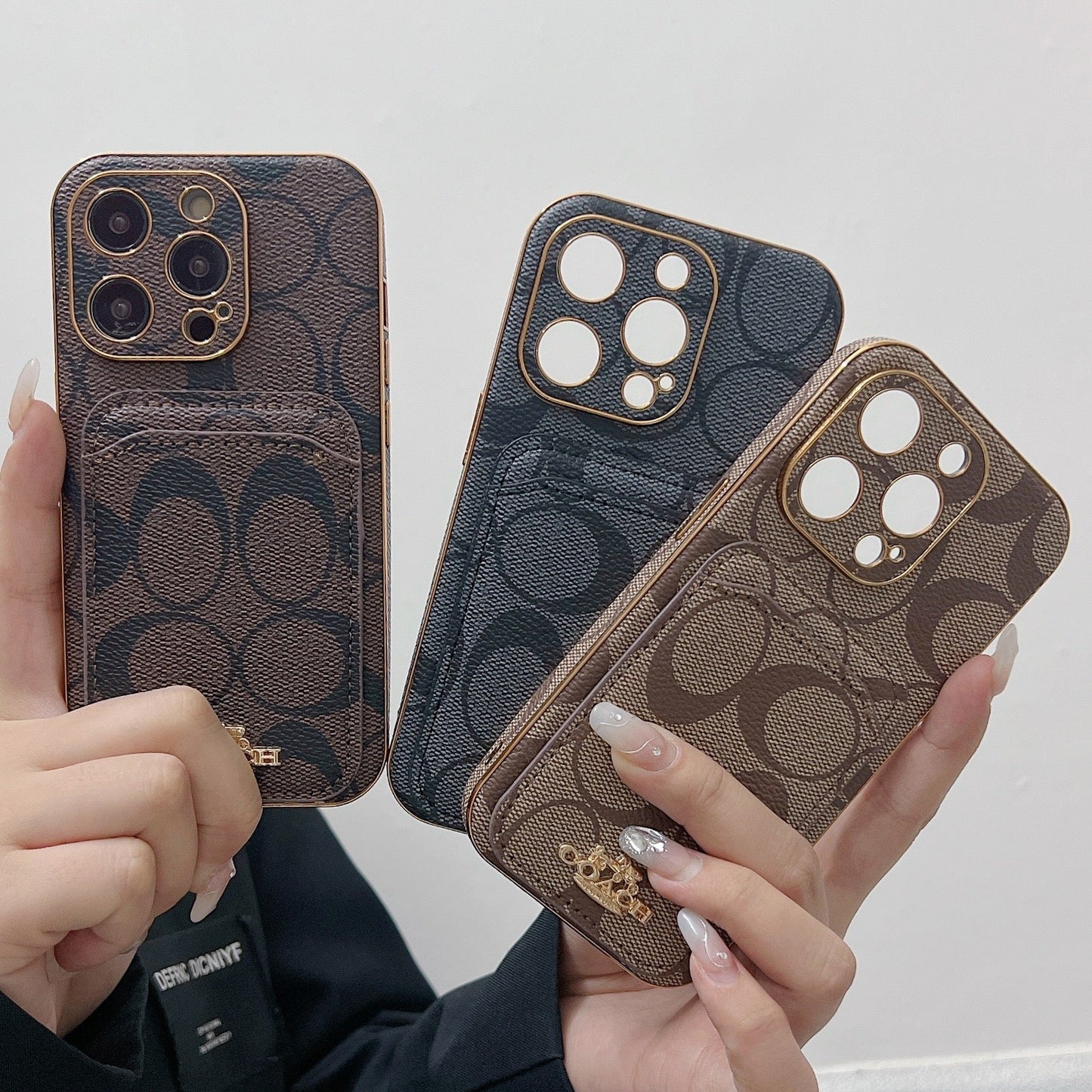 Classic iPhone Case With Card Holder Black