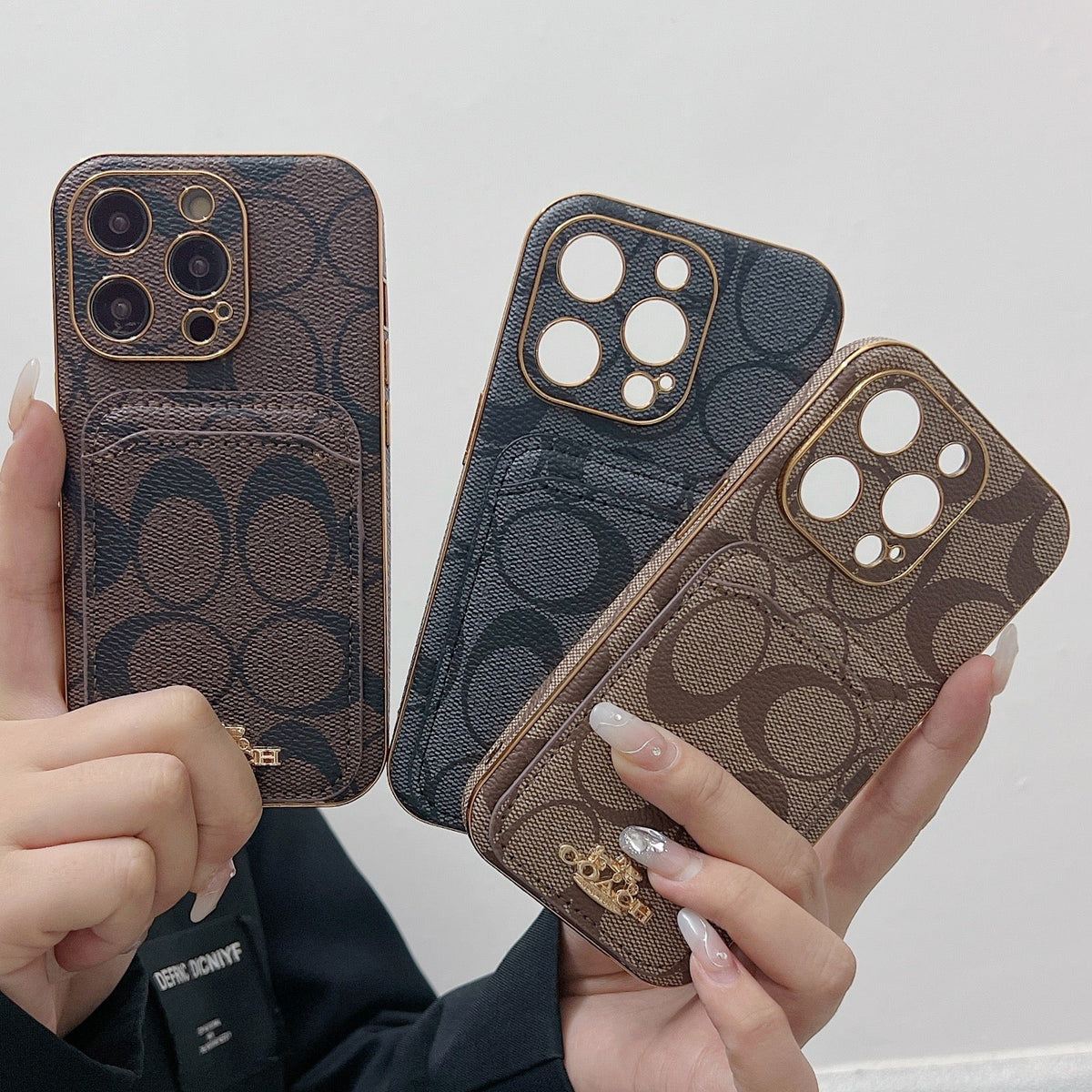 Classic iPhone Case With Card Holder Black