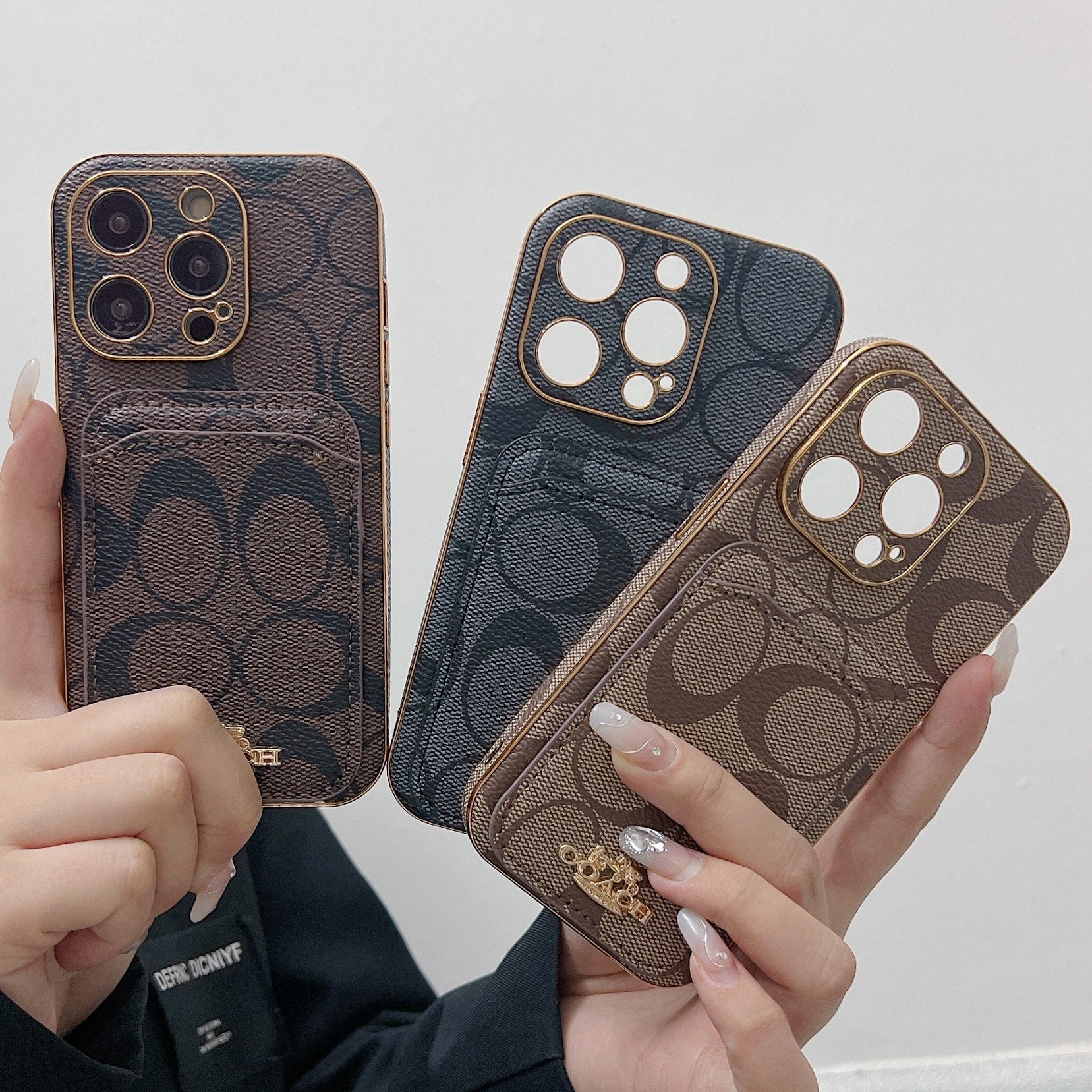 Classic iPhone Case With Card Holder Black