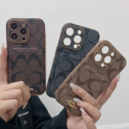 Classic iPhone Case With Card Holder Black