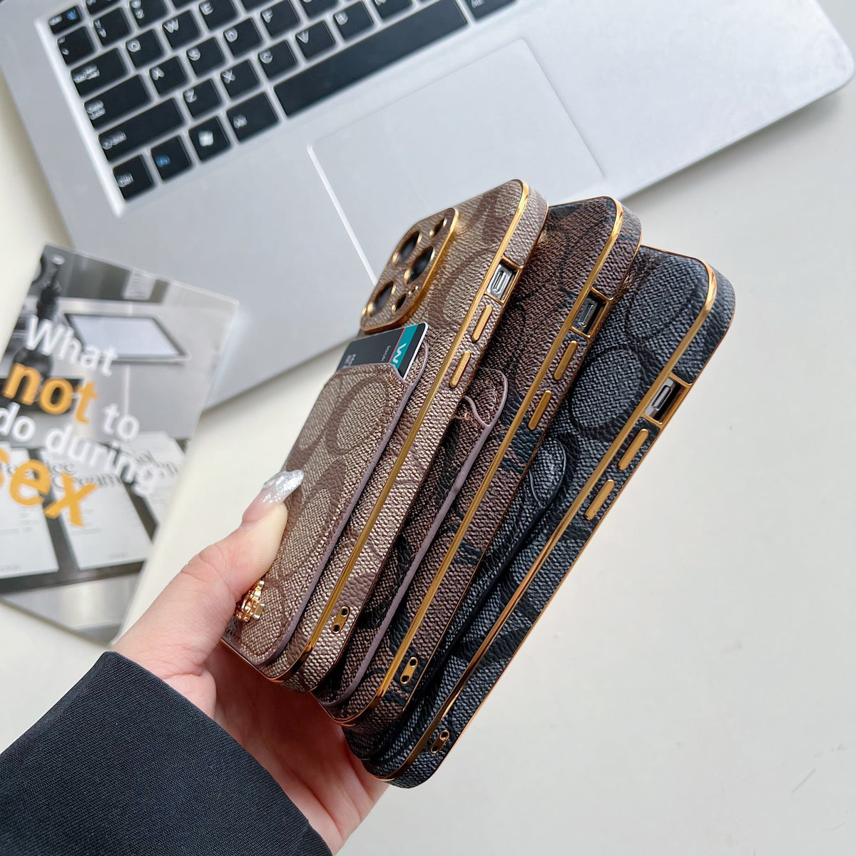 Classic iPhone Case With Card Holder Black