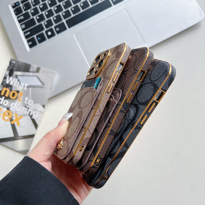Classic iPhone Case With Card Holder Coffee