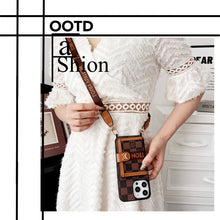 Luxury Card Bag Chain Classic Brown iPhone Case