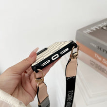 Luxury Black & White Crossbody iPhone Case