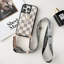 Luxury Black & White Crossbody Card Bag iPhone Case