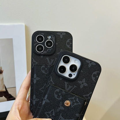 Luxury Card Bag Chain Black iPhone Case