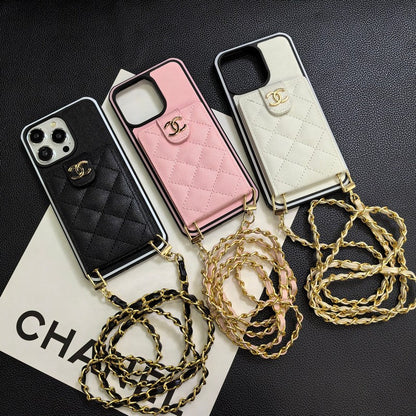 Elegant Crossbody Leather iPhone Case
