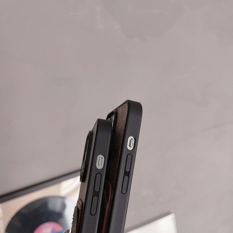 Classic Card Bag Leather iPhone Case