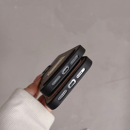 Classic Card Bag Leather iPhone Case