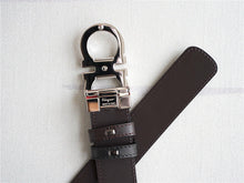 Classic Silver-Buckle Leather Belt