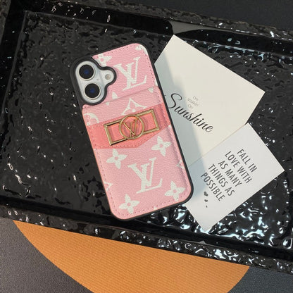 Luxury Card Bag Gold Logo iPhone Case