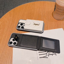 Saint Card Bag Color Leather iPhone Case
