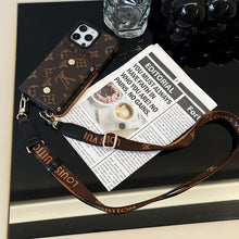 Luxury Card Bag Chain Brown iPhone Case