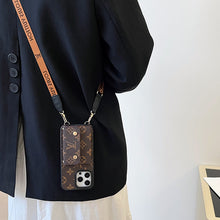 Luxury Card Bag Chain Brown iPhone Case