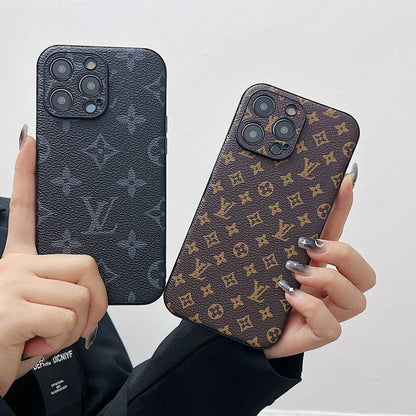 Luxury Classic Color Leather iPhone Case