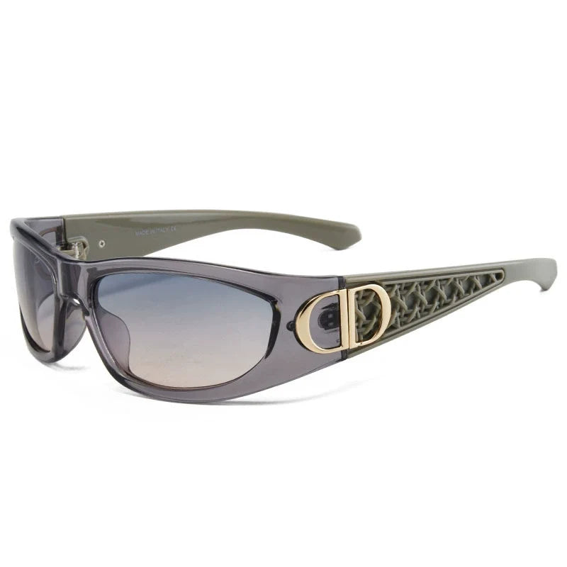 Vintage Oval Shield Sunglasses – Luxury Inspired Retro Fashion Eyewear