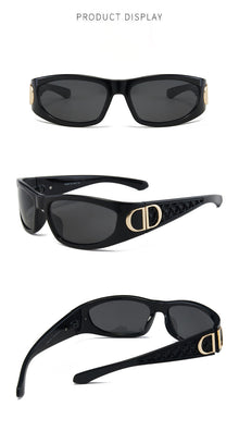 Vintage Oval Shield Sunglasses – Luxury Inspired Retro Fashion Eyewear