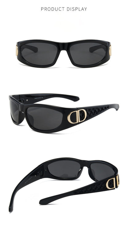 Vintage Oval Shield Sunglasses – Luxury Inspired Retro Fashion Eyewear