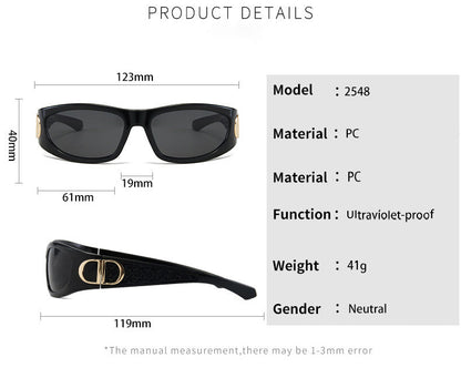 Vintage Oval Shield Sunglasses – Luxury Inspired Retro Fashion Eyewear