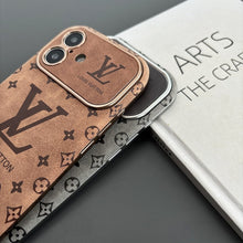 Luxury Brown & Black Color Leather iPhone Case