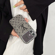 Luxury Brown & Black Color Leather iPhone Case