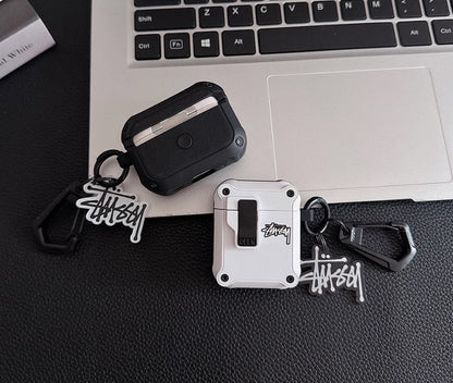 Logo Design Rugged AirPods Case with Carabiner Clip