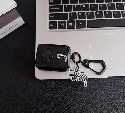 Logo Design Rugged AirPods Case with Carabiner Clip