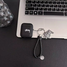 Lichee Grain Logo AirPod Case with Braid Strap