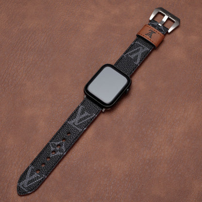 Leather Monogram Apple Watch Bands
