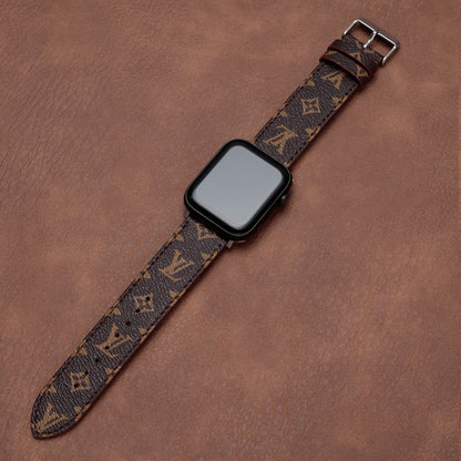 Leather Monogram Apple Watch Bands