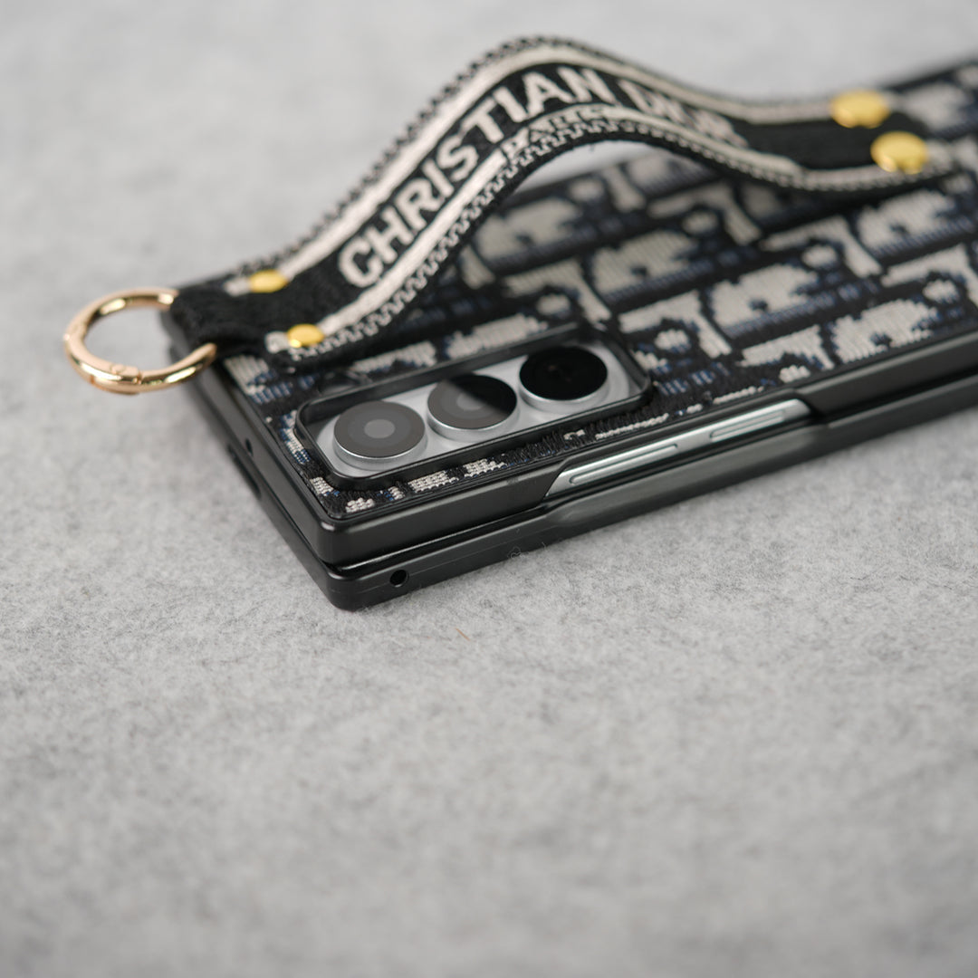 Luxury Brand C Vintage Embroidery Case For Samsung Z Fold