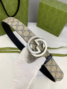 GG Classic Men's Belt Gold Buckle & Silver Buckle