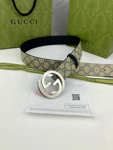 GG Classic Men's Belt Gold Buckle & Silver Buckle