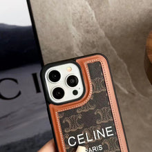 Black Celine iPhone Case With Strap-