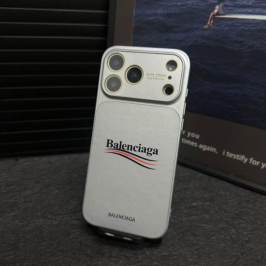 Balenciaga-Inspired Matte Protective iPhone Case with Full-Lens Protection