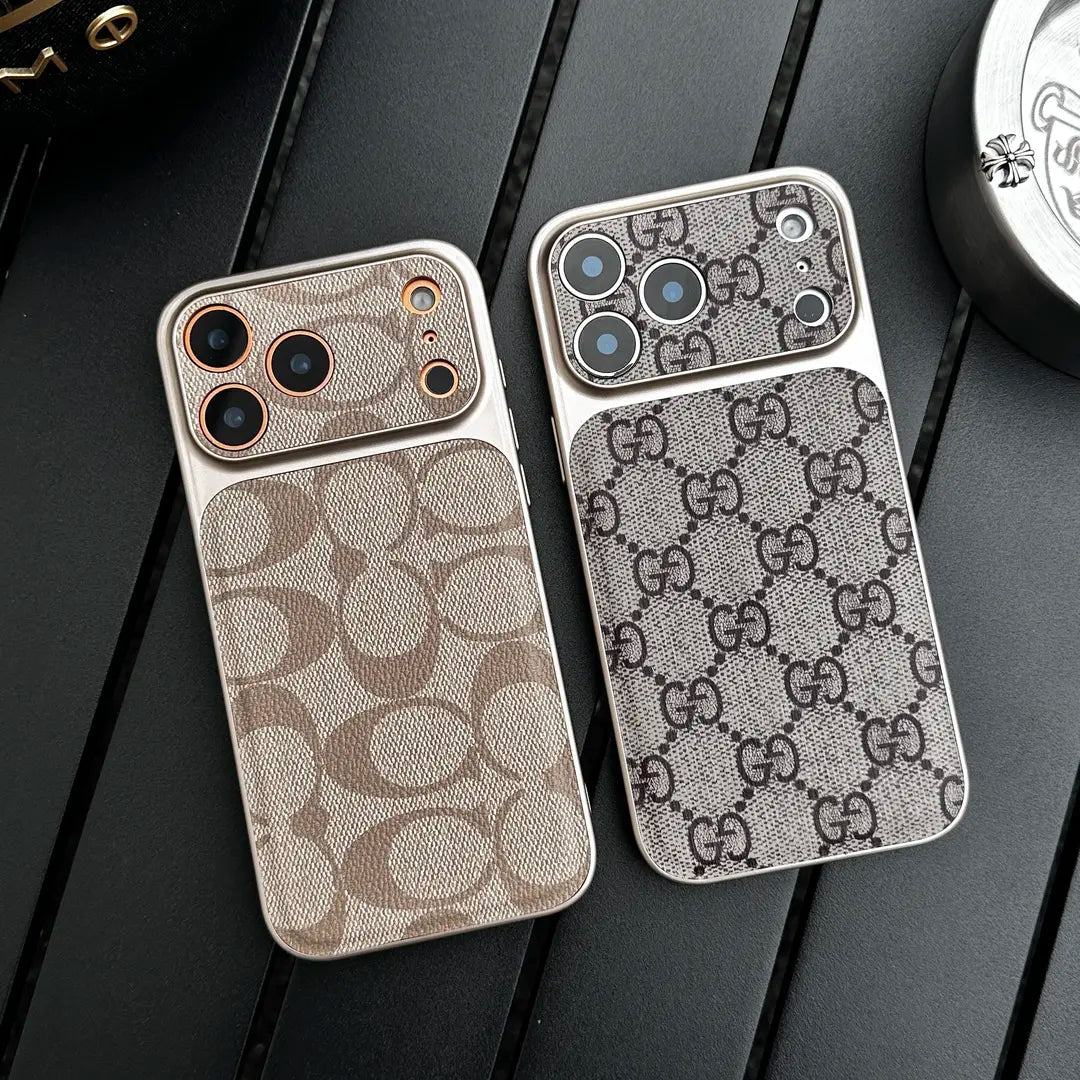 Luxury Pattern Leather Phone Case With Shockproof Edges