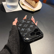 Premium Monogram Leather-Texture iPhone Case