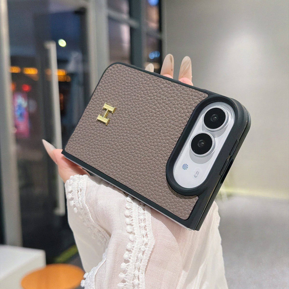 H-Emblem Textured iPhone Duo Case | 11 Colors — luxury hermes iphone duo case 13