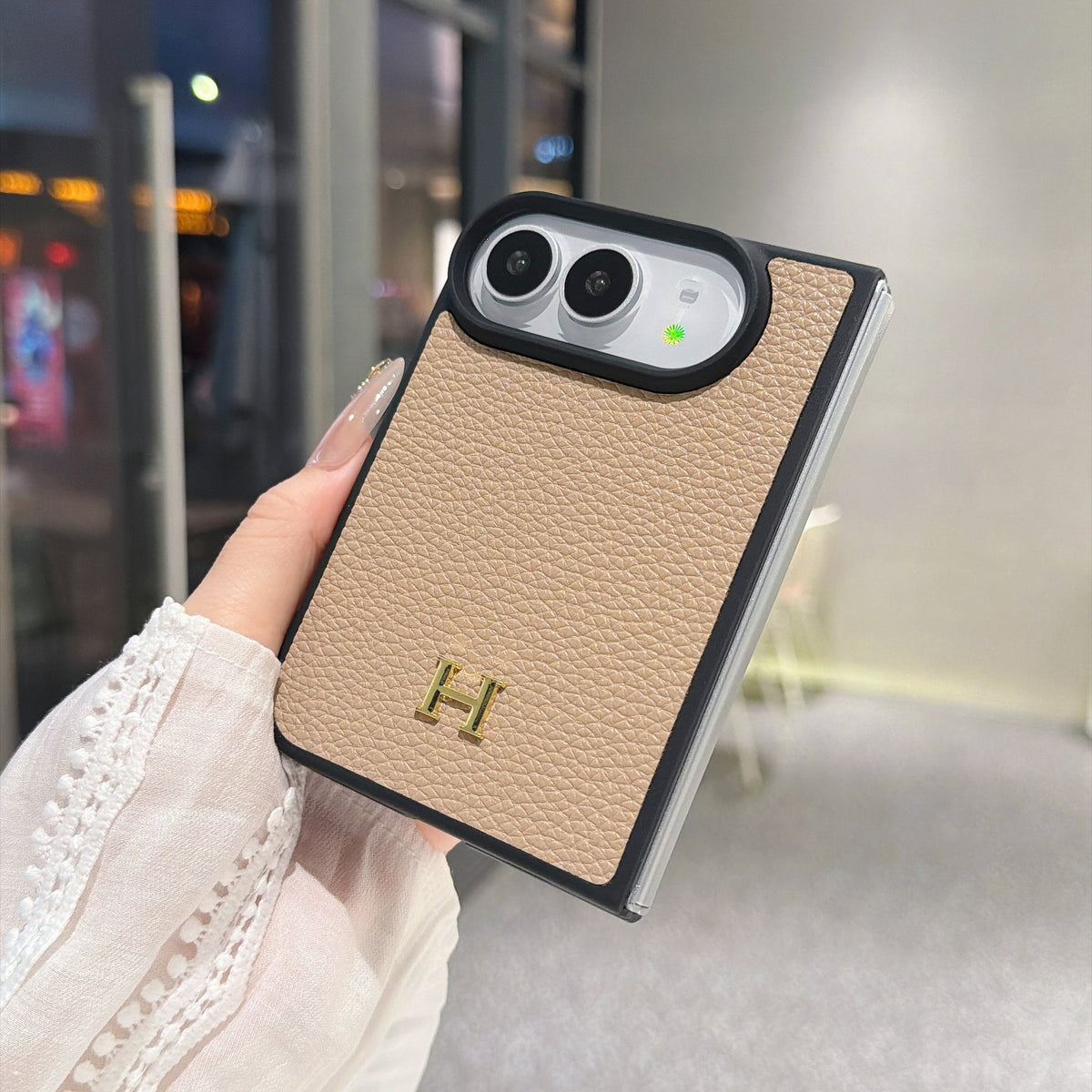 H-Emblem Textured iPhone Duo Case | 11 Colors — luxury hermes iphone duo case 15