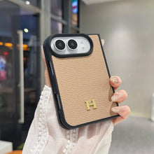 H-Emblem Textured iPhone Duo Case | 11 Colors — luxury hermes iphone duo case 16