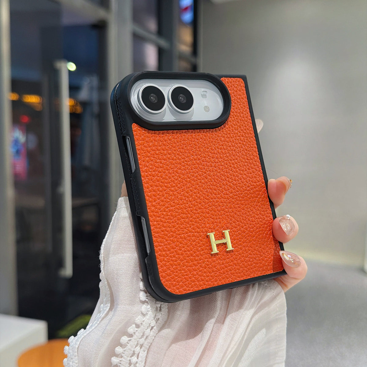H-Emblem Textured iPhone Duo Case | 11 Colors — luxury hermes iphone duo case 23