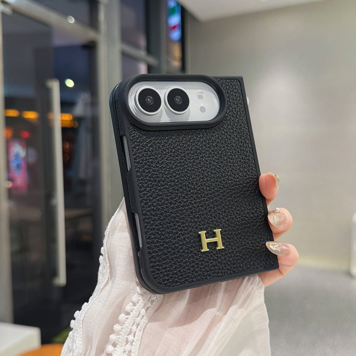 H-Emblem Textured iPhone Duo Case | 11 Colors — luxury hermes iphone duo case 245