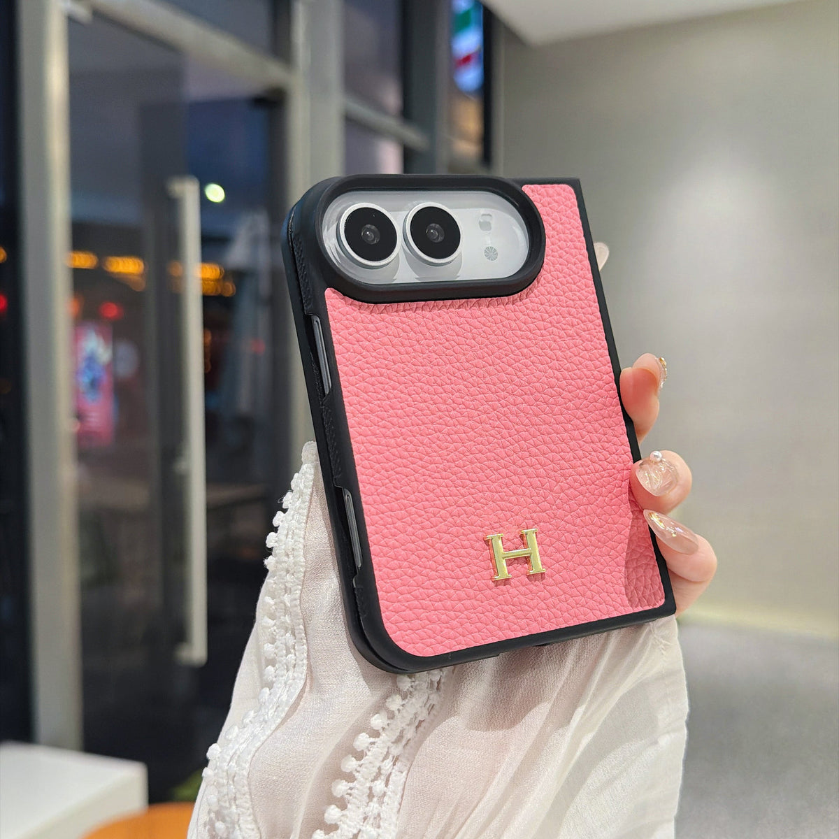 H-Emblem Textured iPhone Duo Case | 11 Colors — luxury hermes iphone duo case 27