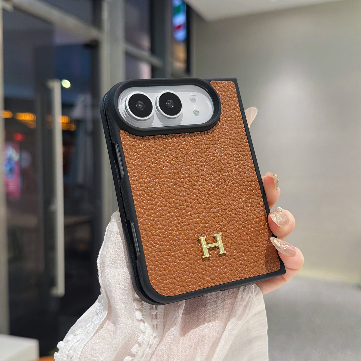 H-Emblem Textured iPhone Duo Case | 11 Colors — luxury hermes iphone duo case 4