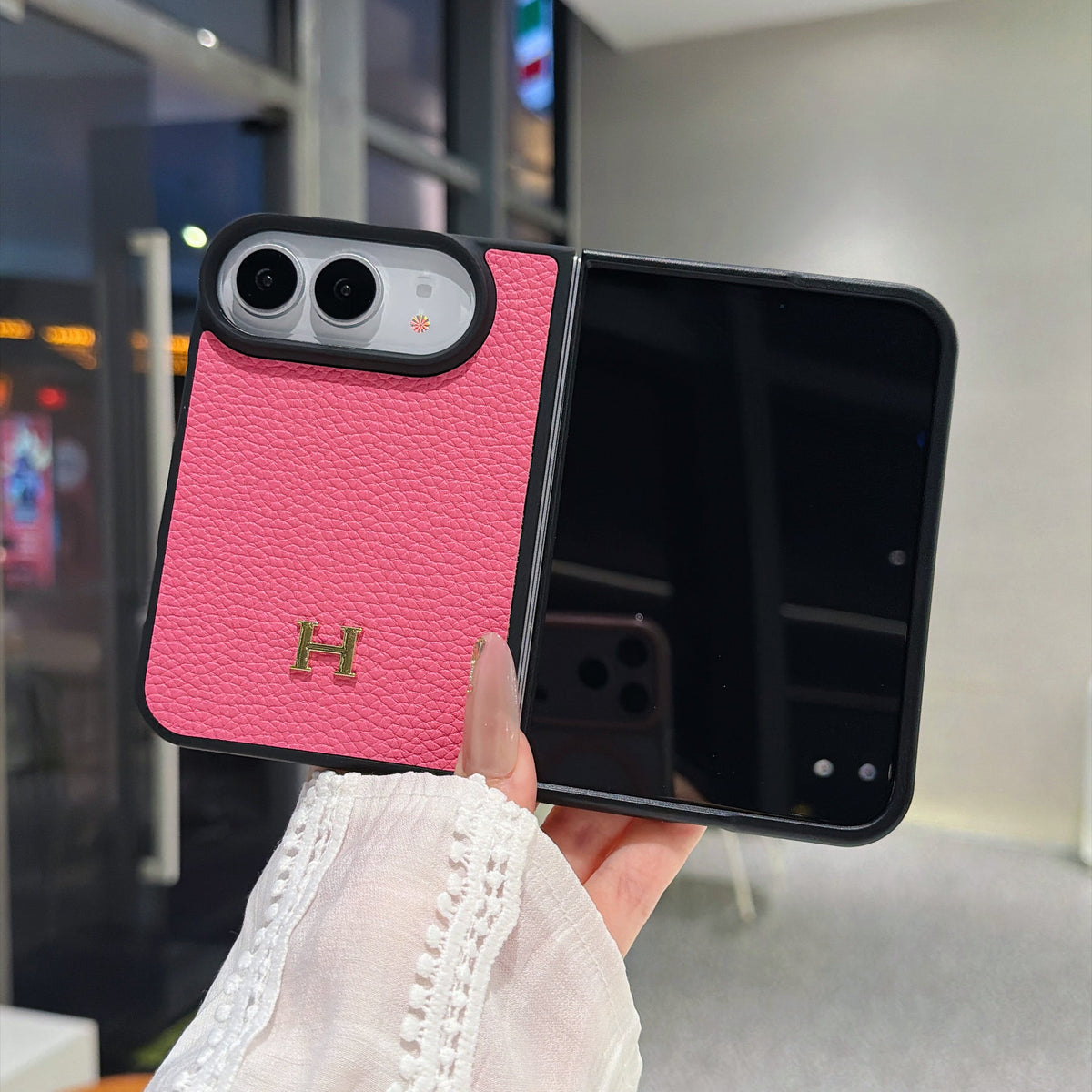 H-Emblem Textured iPhone Duo Case | 11 Colors — luxury hermes iphone duo case 5
