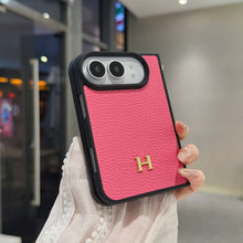 H-Emblem Textured iPhone Duo Case | 11 Colors — luxury hermes iphone duo case 7
